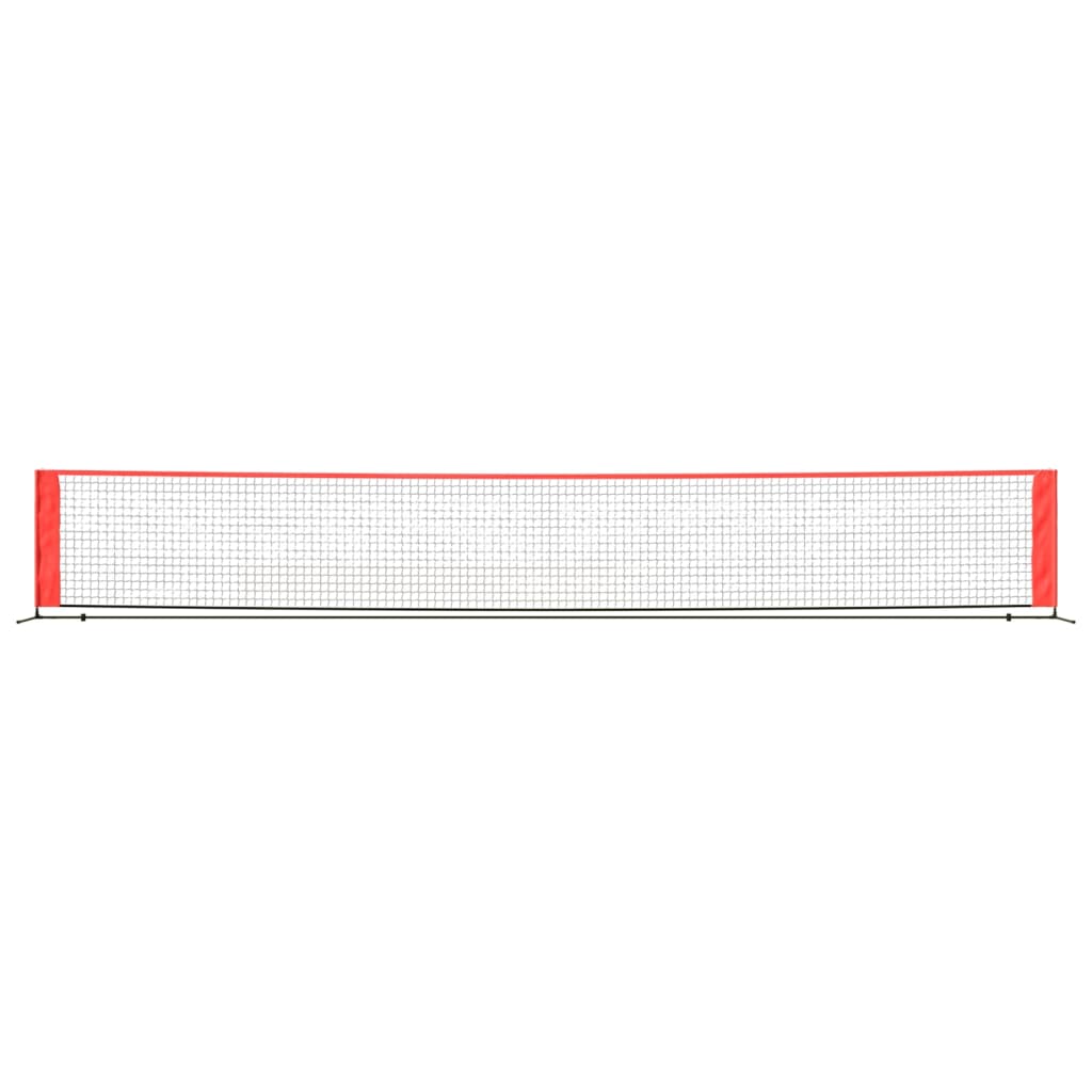 vidaXL Tennisnetz Schwarz und Rot 600x100x87 cm Polyester