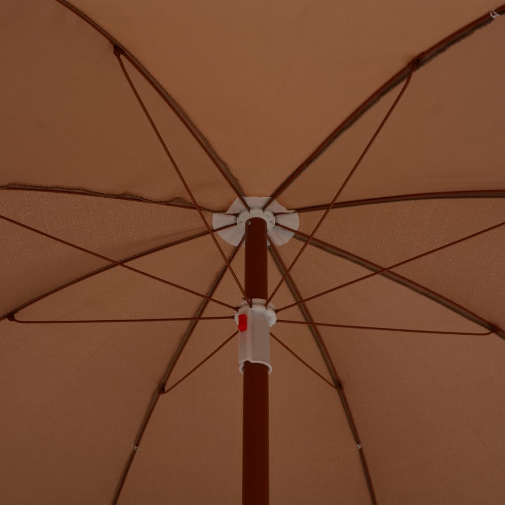 vidaXL Sonnenschirm mit Stahlmast 240 cm Taupe