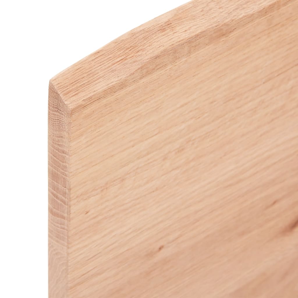 vidaXL Tischplatte 40x40x2 cm Massivholz Eiche Behandelt Baumkante