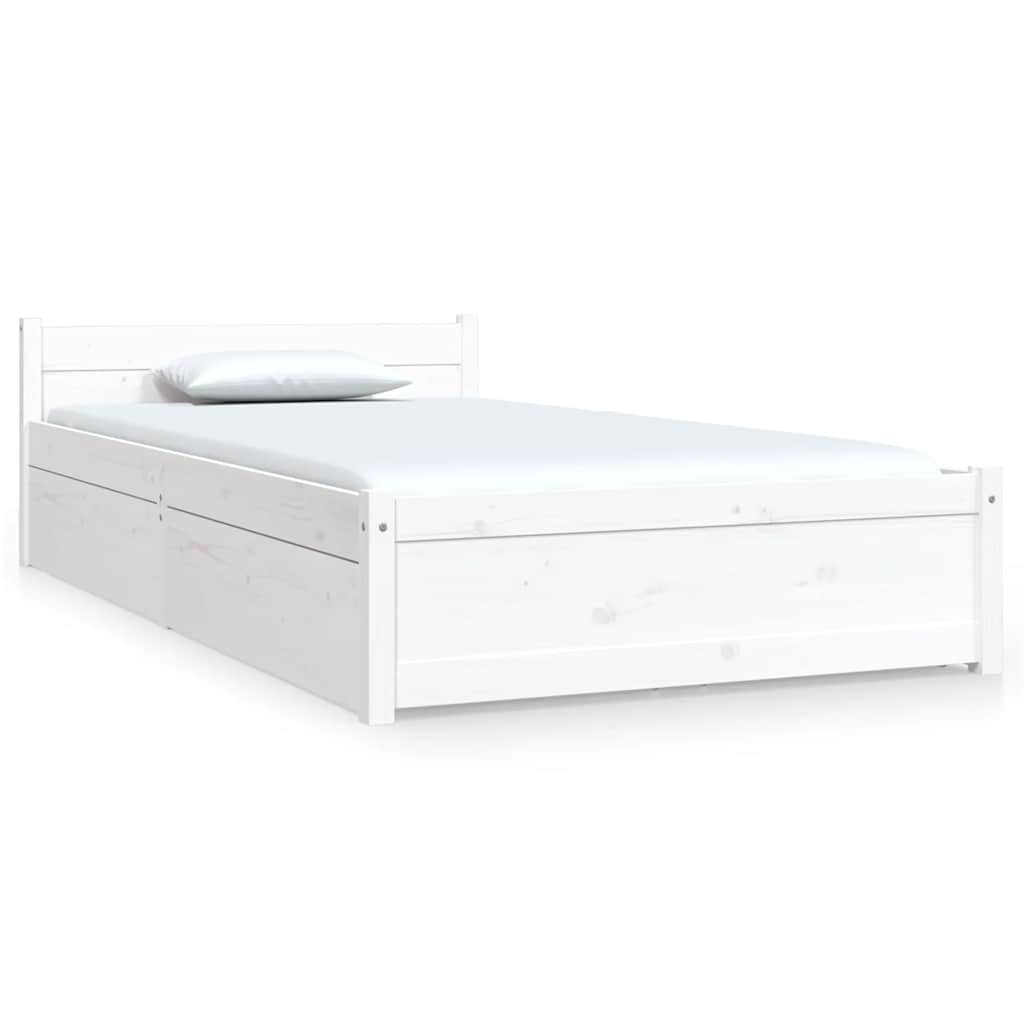 vidaXL Bett mit Schubladen Weiß 90x190 cm | vidaXL.de