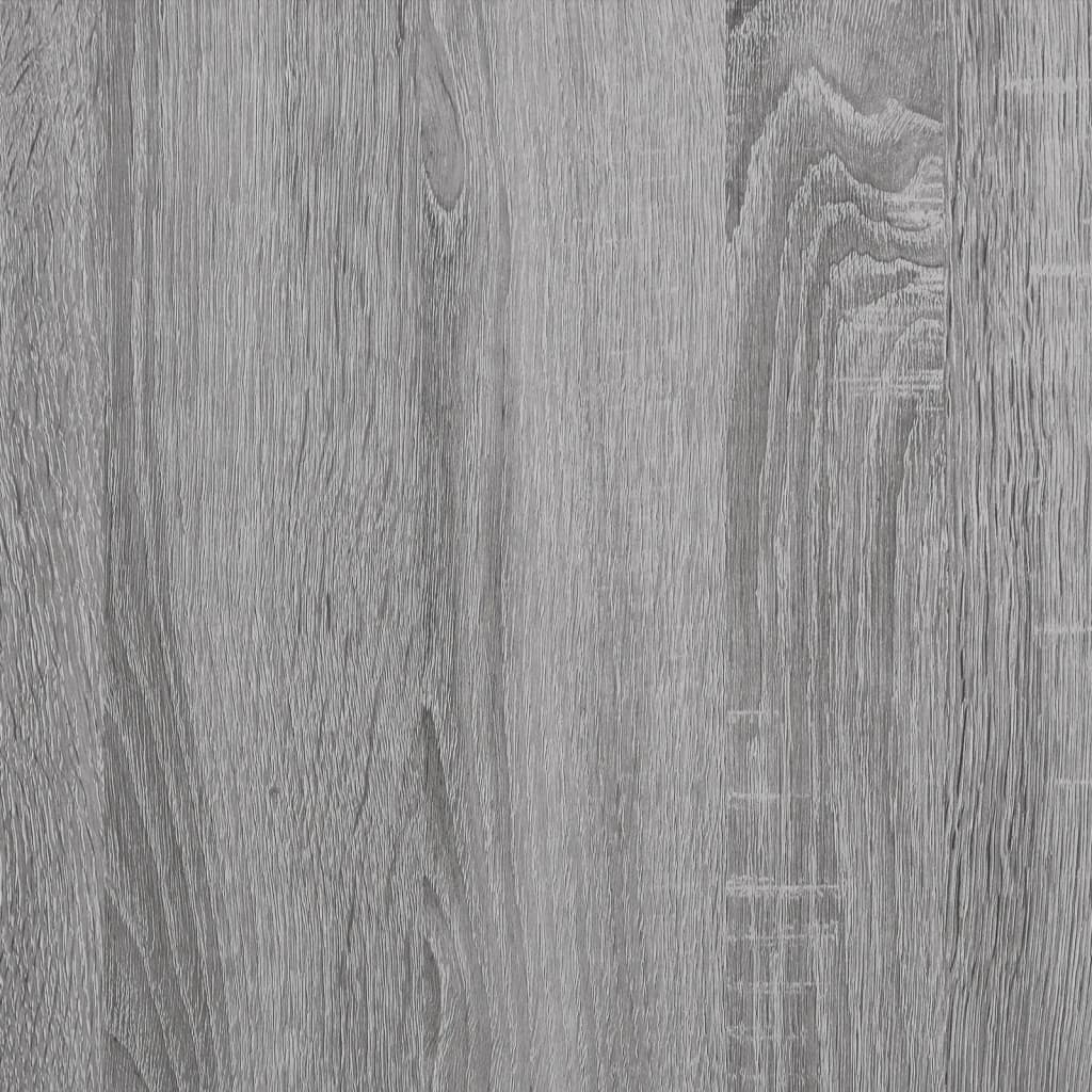 vidaXL Beistelltisch mit Rollen Grau Sonoma 50x35x55,5cm Holzwerkstoff