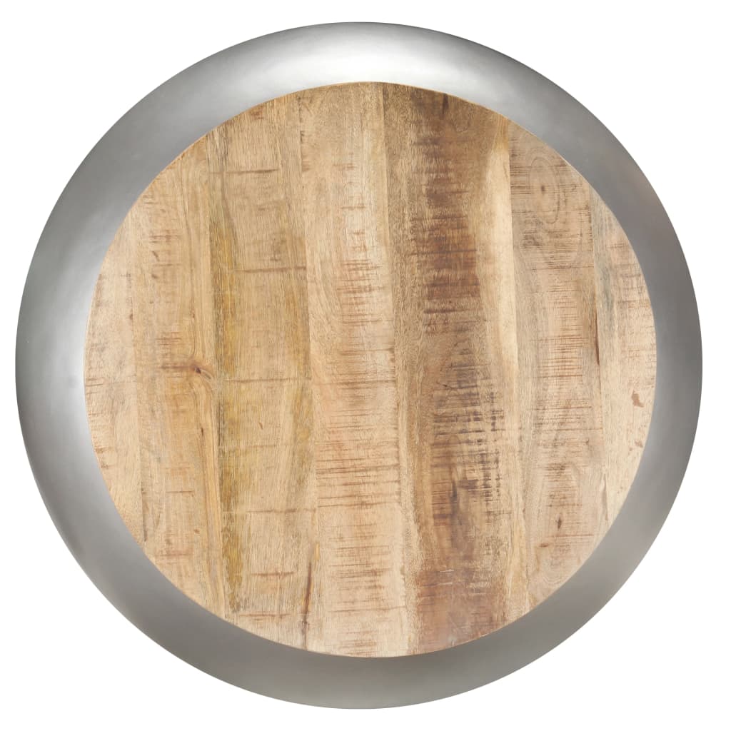vidaXL Couchtisch Grau 68x68x30 cm Massivholz Mango