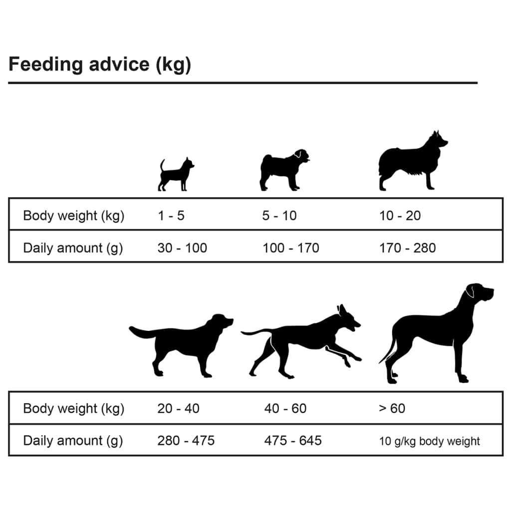 vidaXL Trockenfutter für Hunde Adult Active Chicken & Fish 2 Stk 30 kg