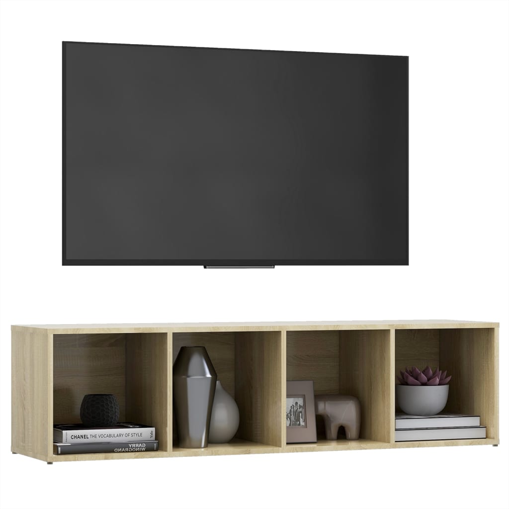 vidaXL TV-Schrank Sonoma-Eiche 142,5x35x36,5 cm Holzwerkstoff