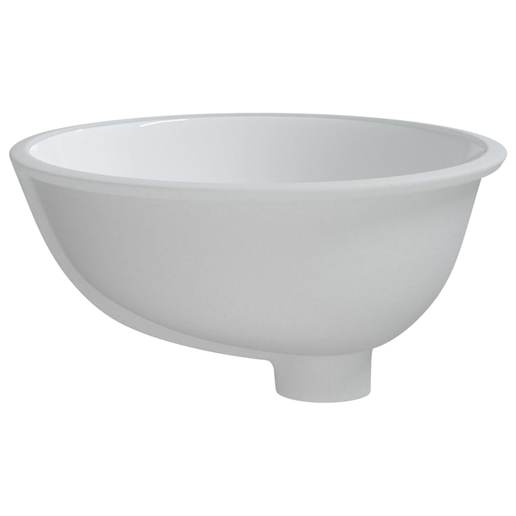 vidaXL Waschbecken Weiß 38,5x33,5x19 cm Oval Keramik