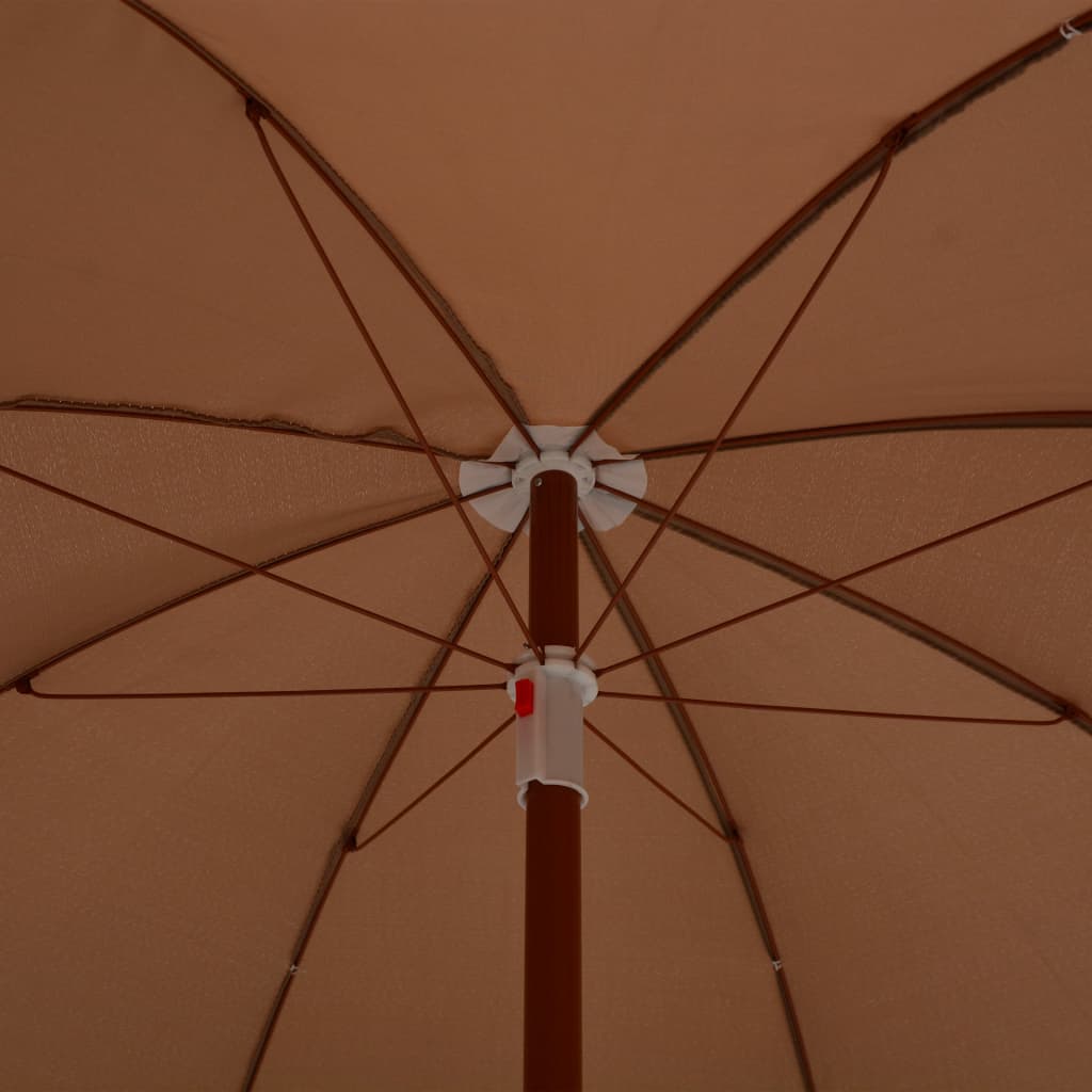 vidaXL Sonnenschirm mit Stahlmast 180 cm Taupe