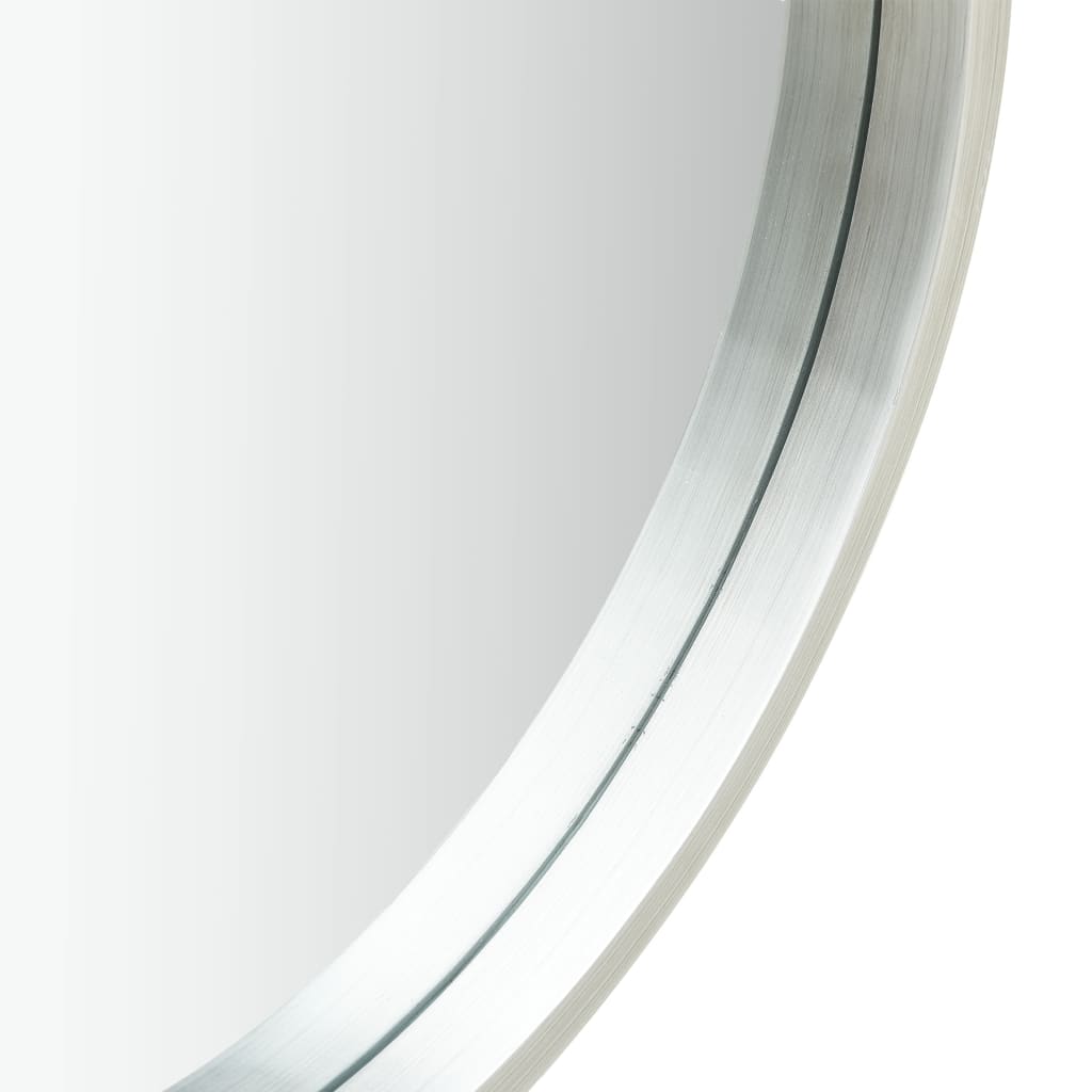 vidaXL Wandspiegel mit Gürtel 60 cm Silbern