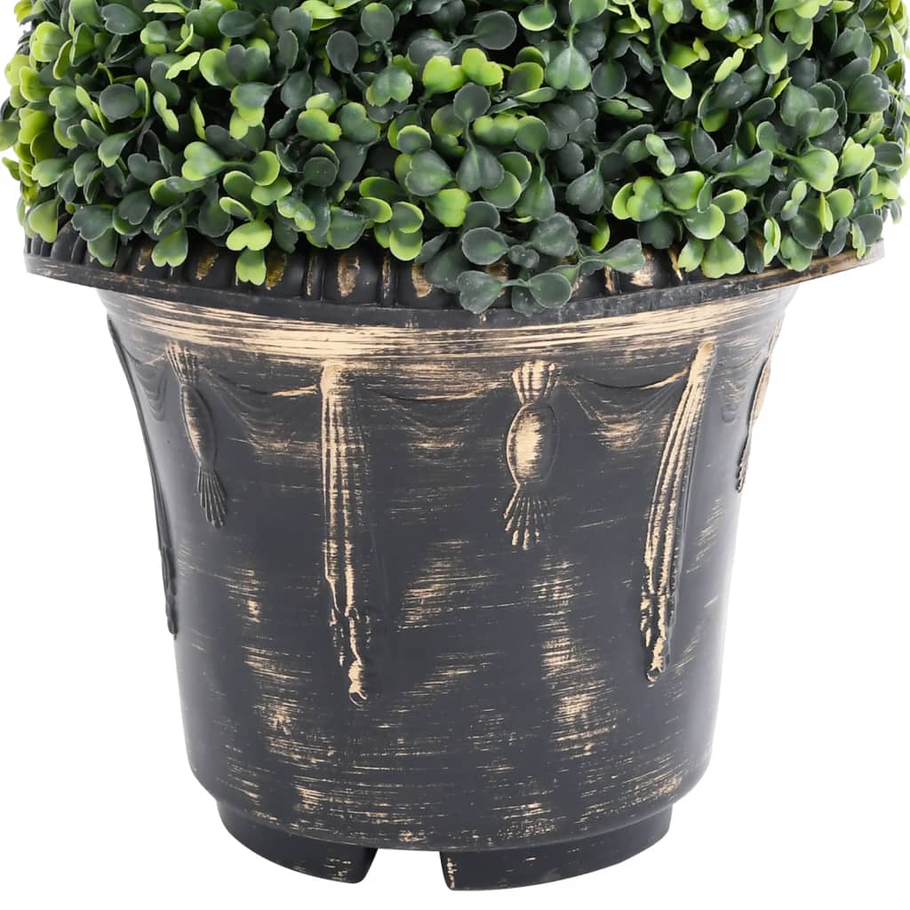 vidaXL Künstlicher Buchsbaum mit Topf Spiralform Grün 59 cm