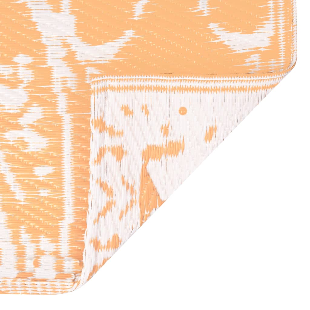 vidaXL Outdoor-Teppich Orange und Weiß 120x180 cm PP
