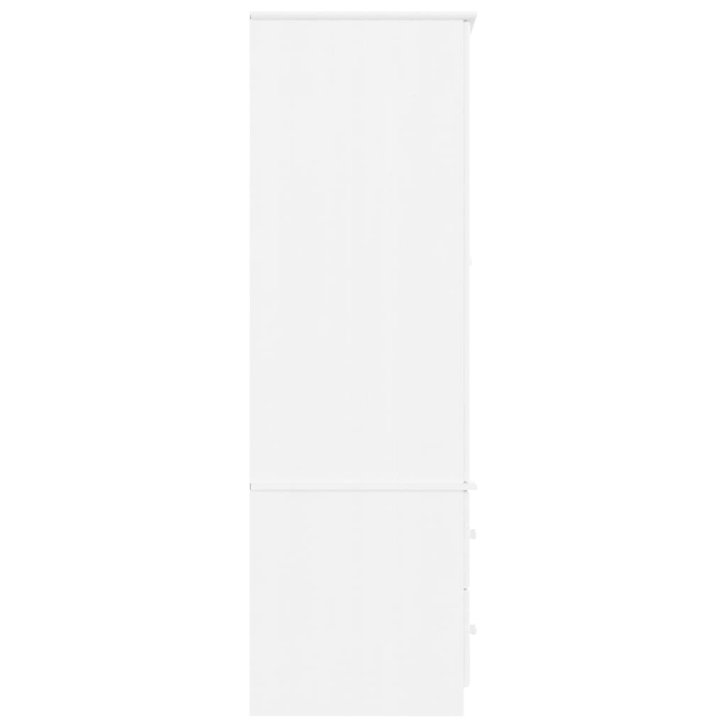 vidaXL Kleiderschrank ALTA Weiß 90x55x170 cm Massivholz Kiefer