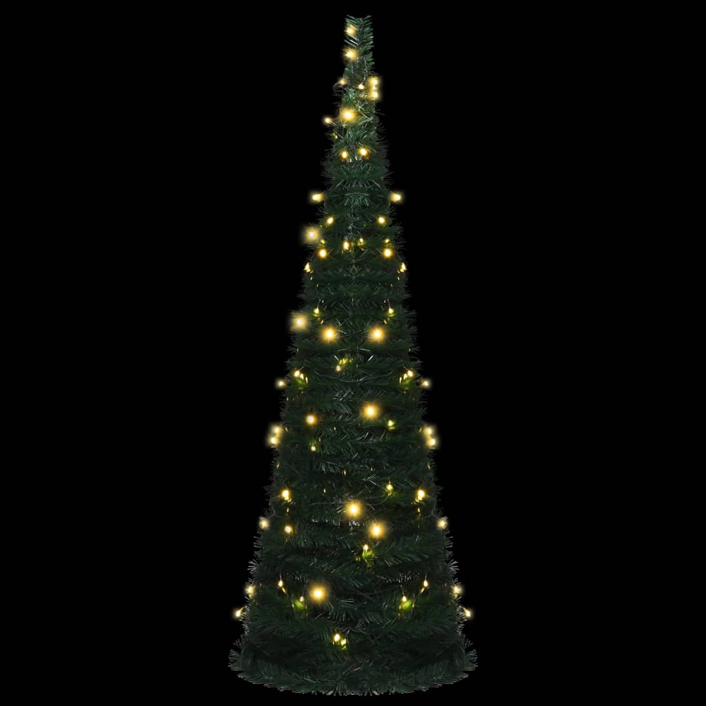 vidaXL Künstlicher Pop-Up-Weihnachtsbaum mit LED Grün 180 cm