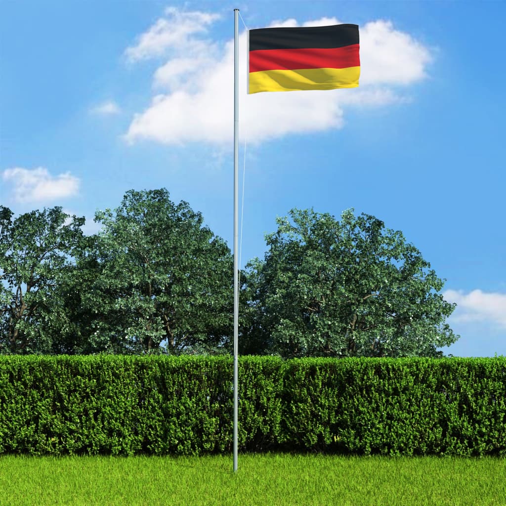 vidaXL Flagge Deutschlands und Mast Aluminium 4 m