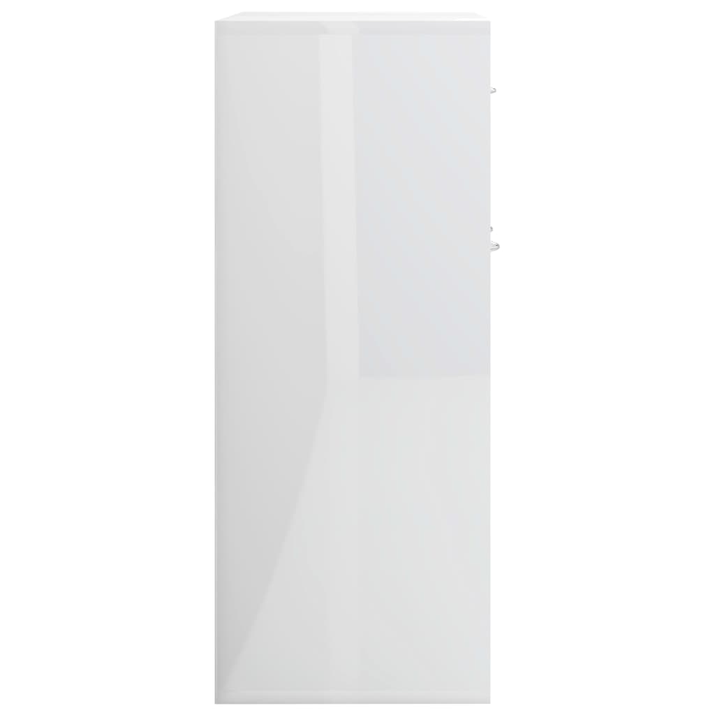 vidaXL Sideboard Hochglanz-Weiß 88x30x70 cm Holzwerkstoff