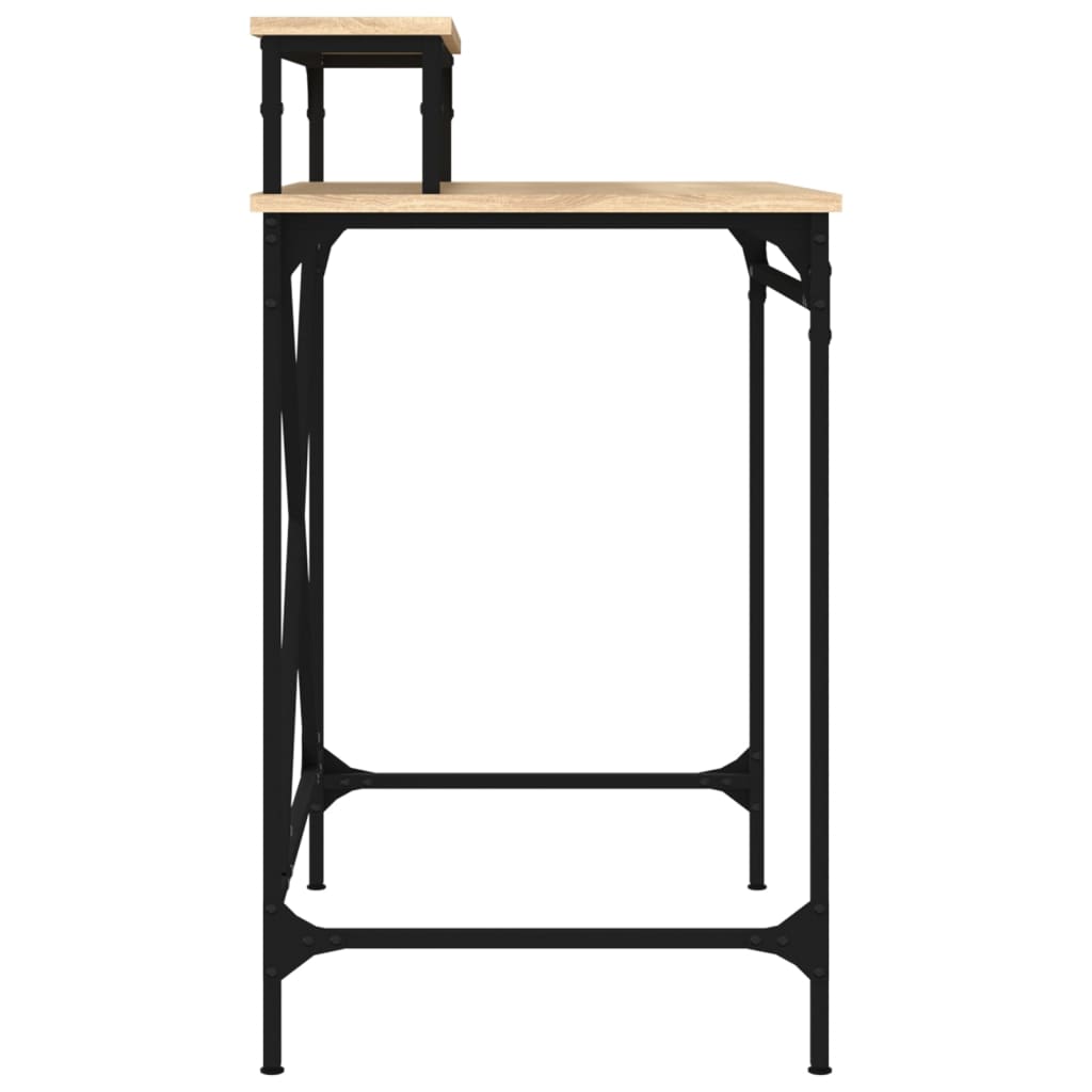 vidaXL Schreibtisch Sonoma-Eiche 80x50x90 cm Holzwerkstoff und Eisen