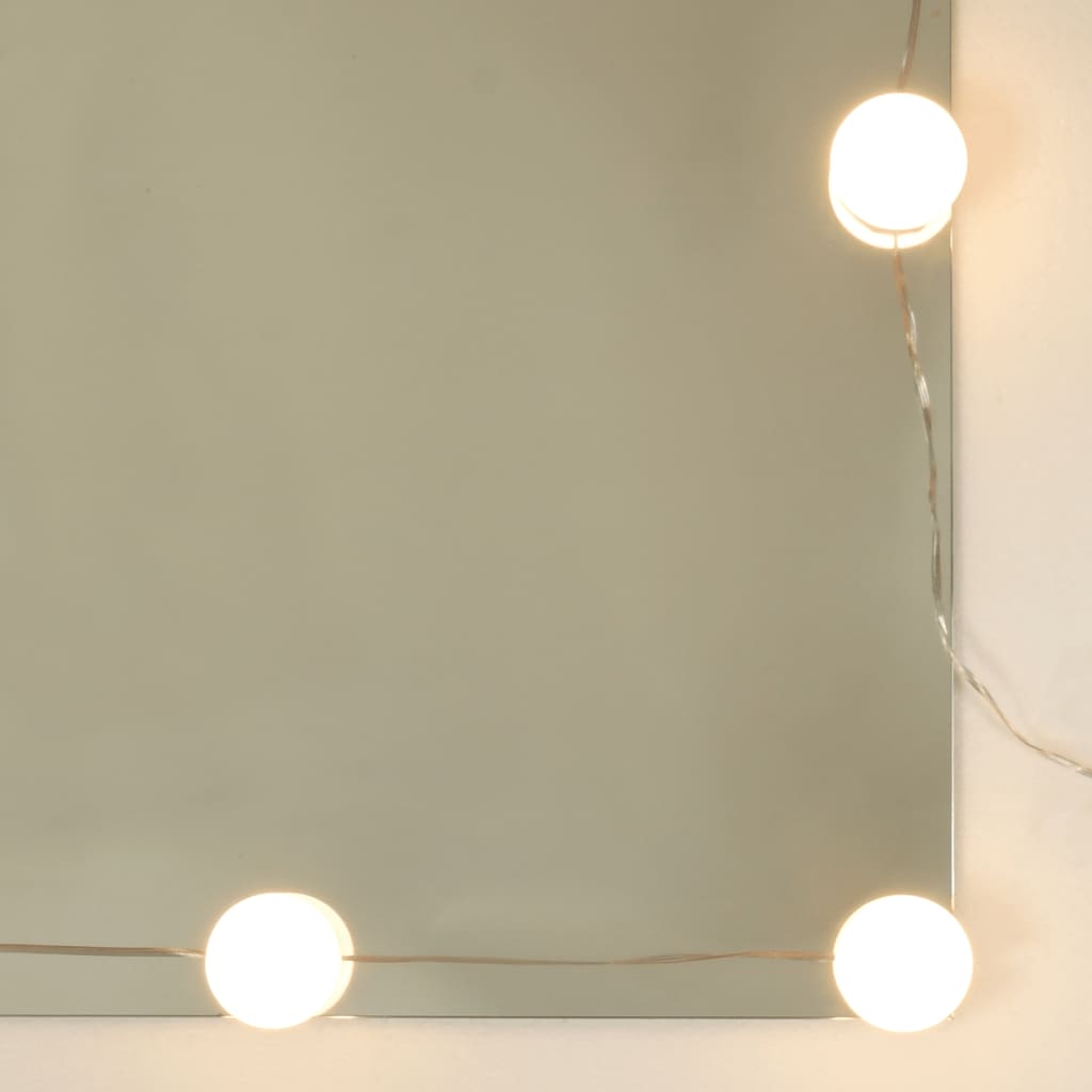 vidaXL Spiegelschrank mit LED Grau Sonoma 76x15x55 cm