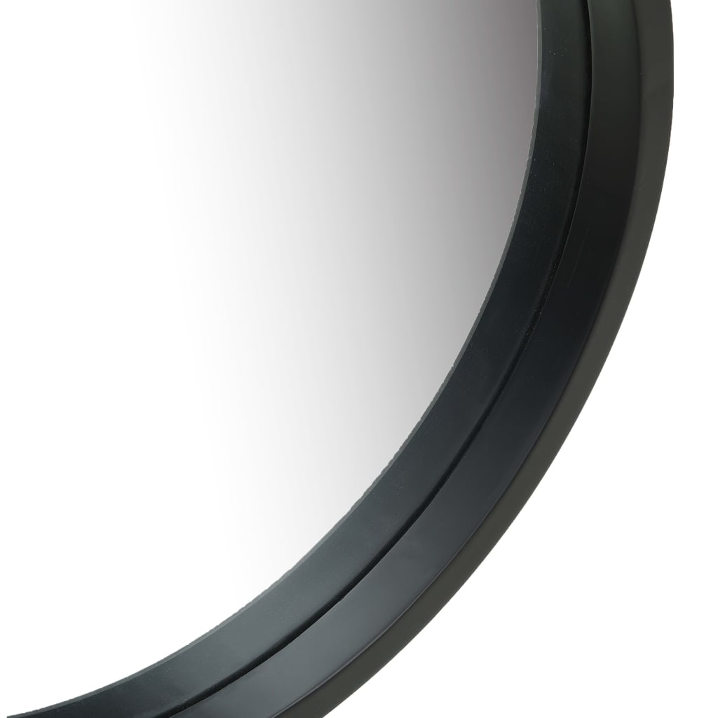 vidaXL Wandspiegel mit Gürtel 40 cm Schwarz