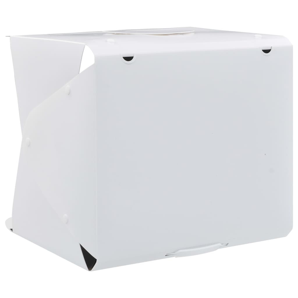 vidaXL LED-Lichtbox für Fotostudio Klappbar 40×34×37 cm Plastik Weiß