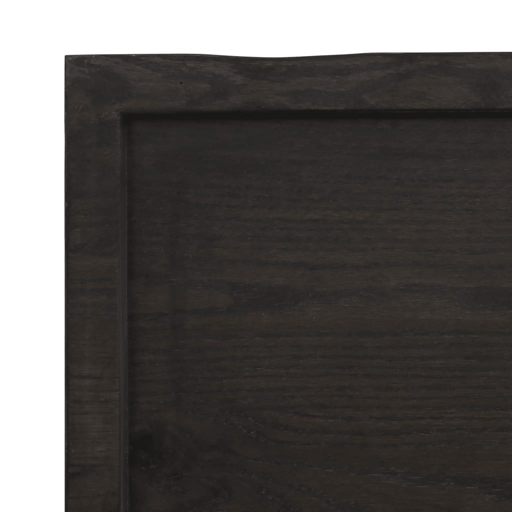 vidaXL Waschtischplatte Dunkelbraun 180x30x(2-6)cm Massivholz
