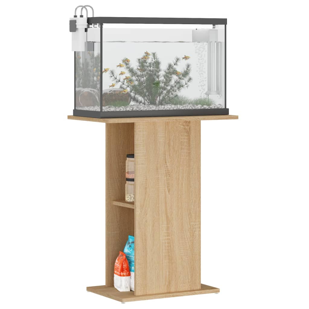vidaXL Aquariumständer Sonoma-Eiche 60,5x36x72,5 cm Holzwerkstoff