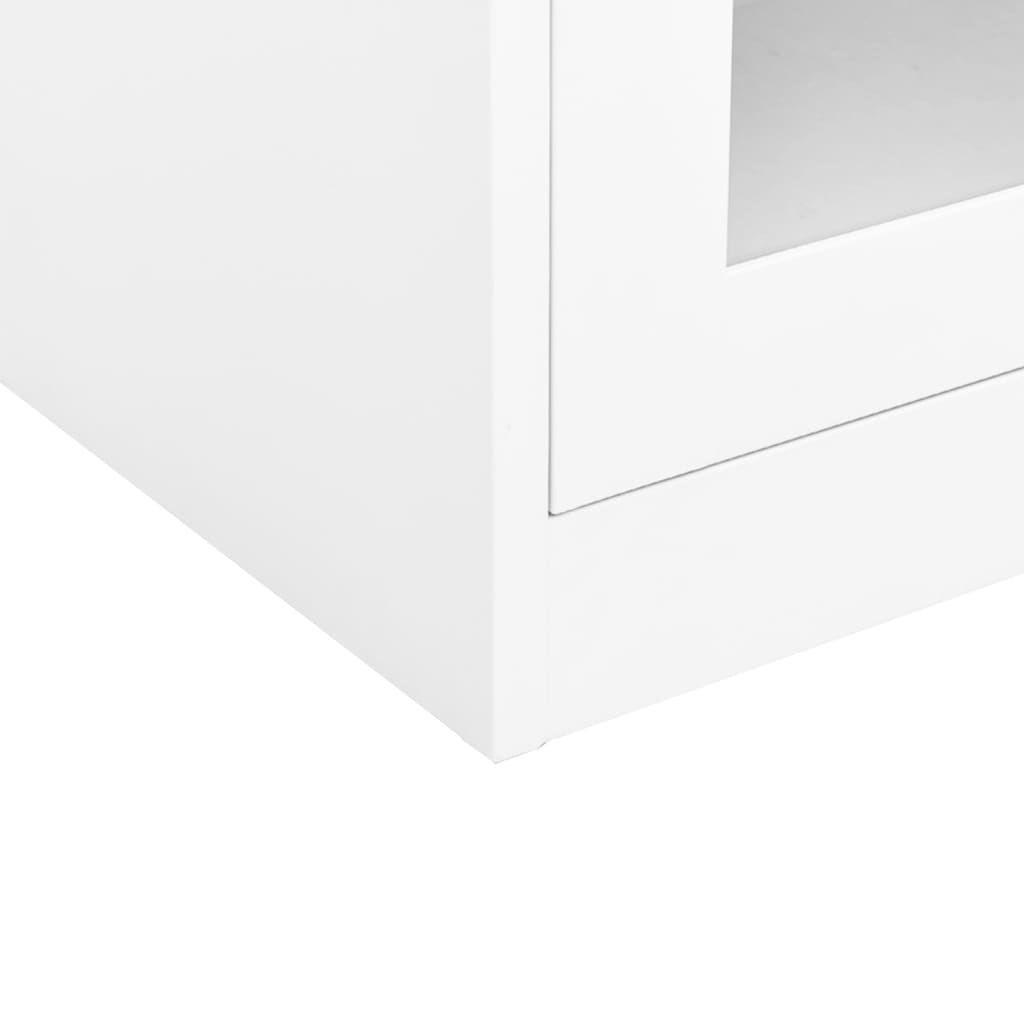 vidaXL Büroschrank Weiß 90x40x105 cm Stahl