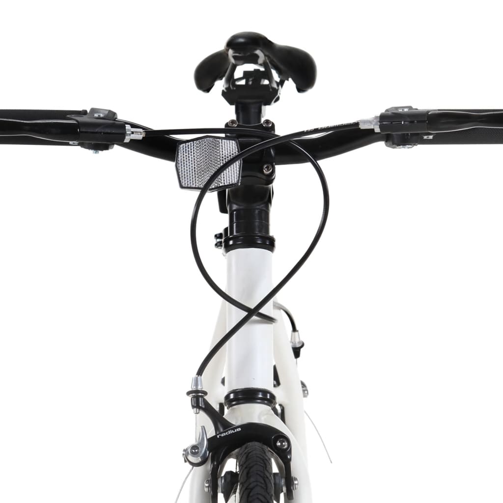 vidaXL Fahrrad mit Festem Gang Weiß und Schwarz 700c 51 cm