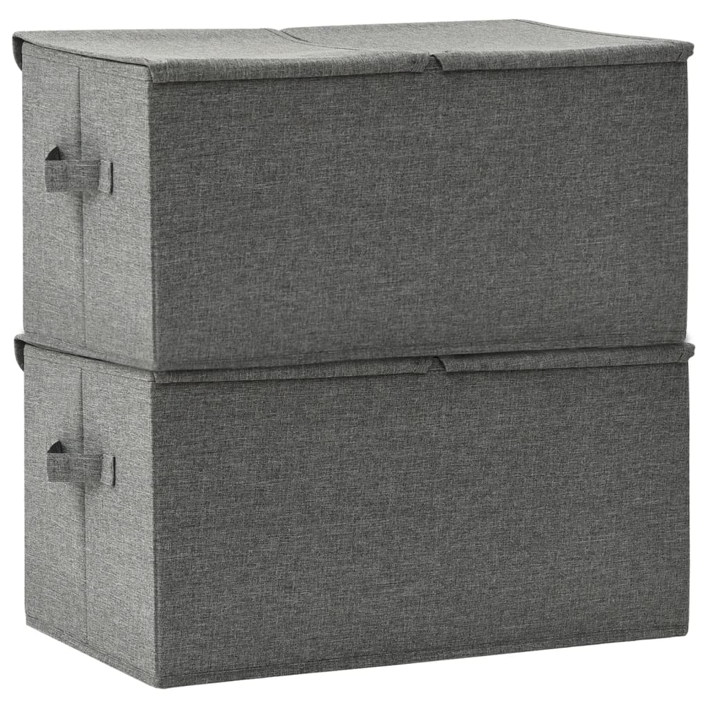 vidaXL Aufbewahrungsboxen 2 Stk. Stoff 50x30x25 cm Anthrazit
