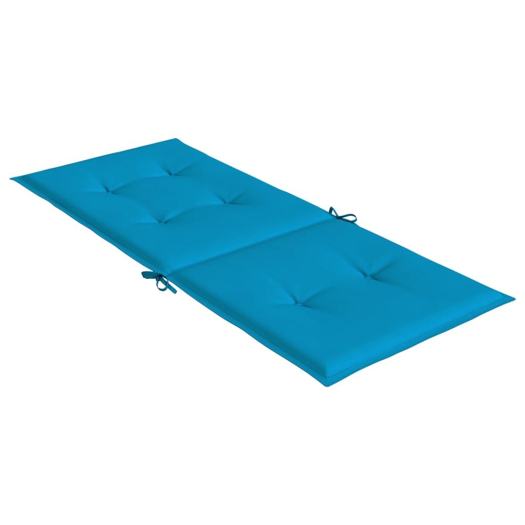 vidaXL Gartenstuhlauflagen für Hochlehner 2 Stk. Blau 120x50x3cm Stoff