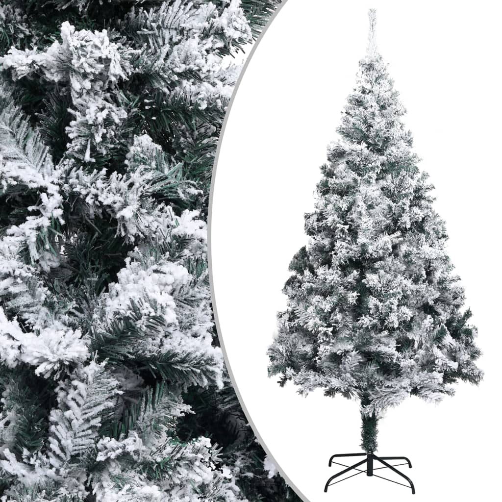 vidaXL Künstlicher Weihnachtsbaum mit Beleuchtung & Schnee Grün 300 cm