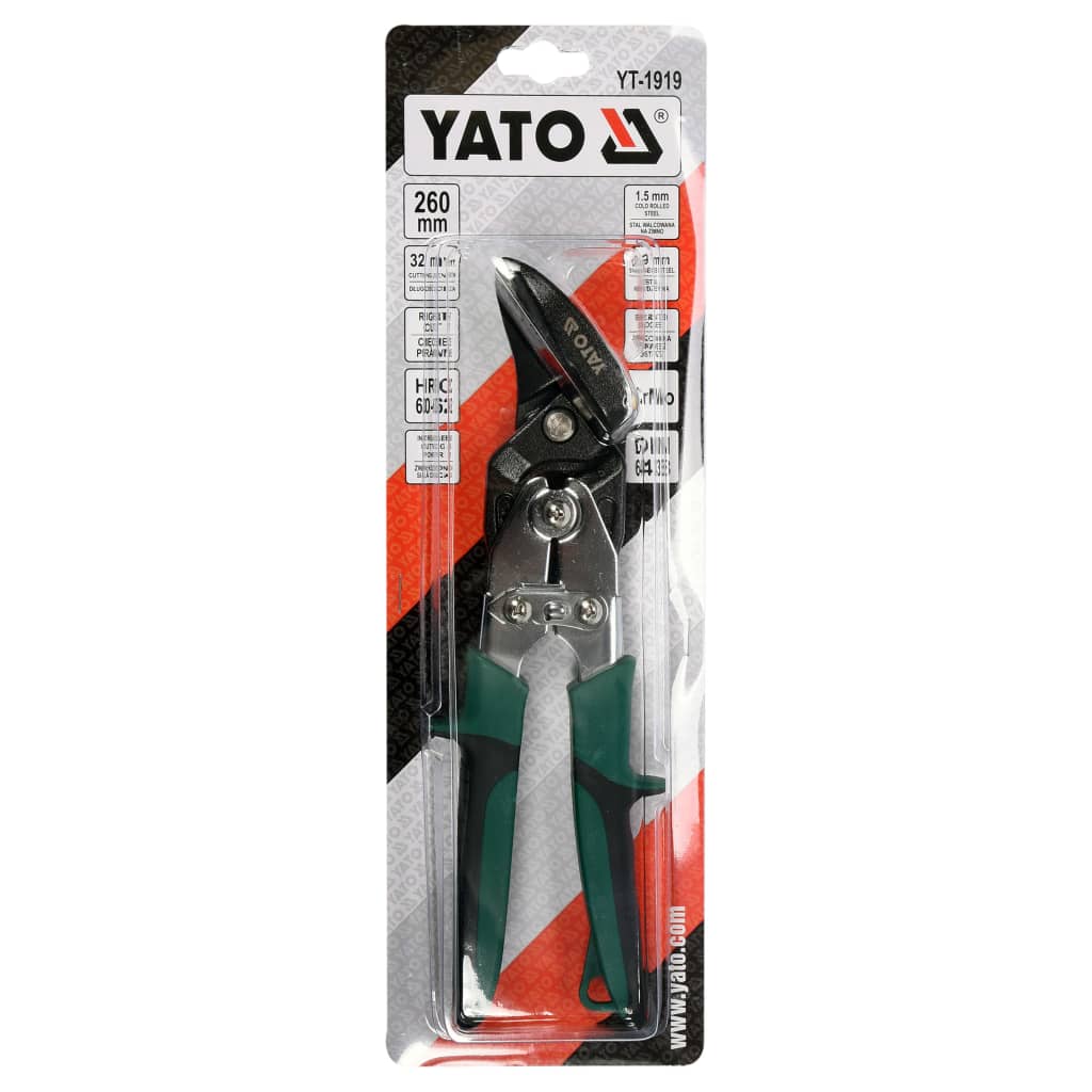 YATO Ideal-Blechschere Rechts 260 mm Grün