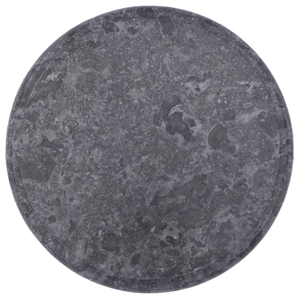 vidaXL Tischplatte Grau Ø40x2,5 cm Marmor