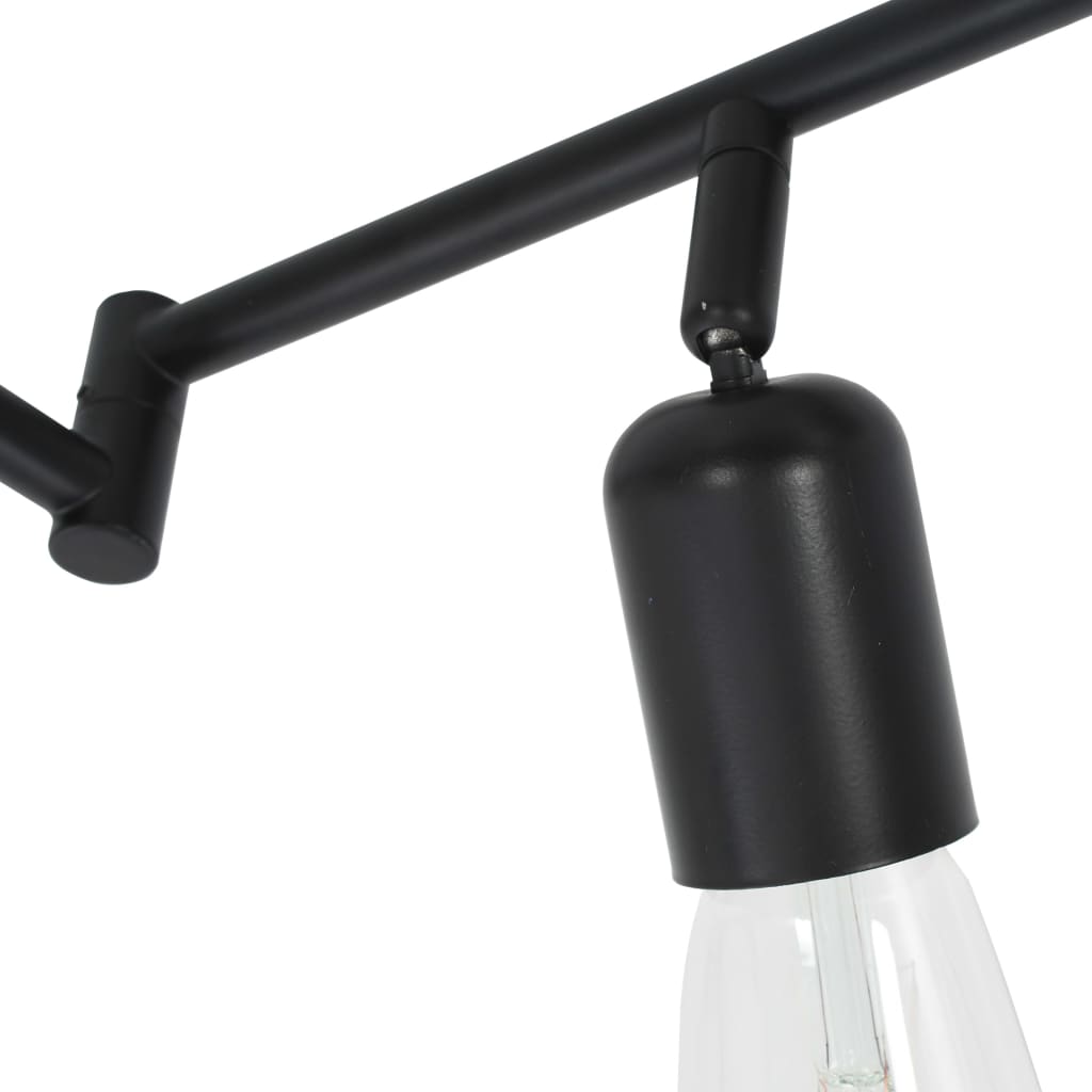 vidaXL 6-Wege-Spotlicht mit Glühlampen 2 W Schwarz 30 cm E27