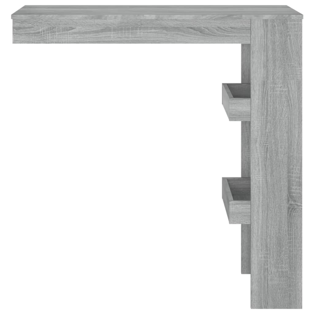 vidaXL Wand-Bartisch Grau Sonoma 102x45x103,5 cm Holzwerkstoff