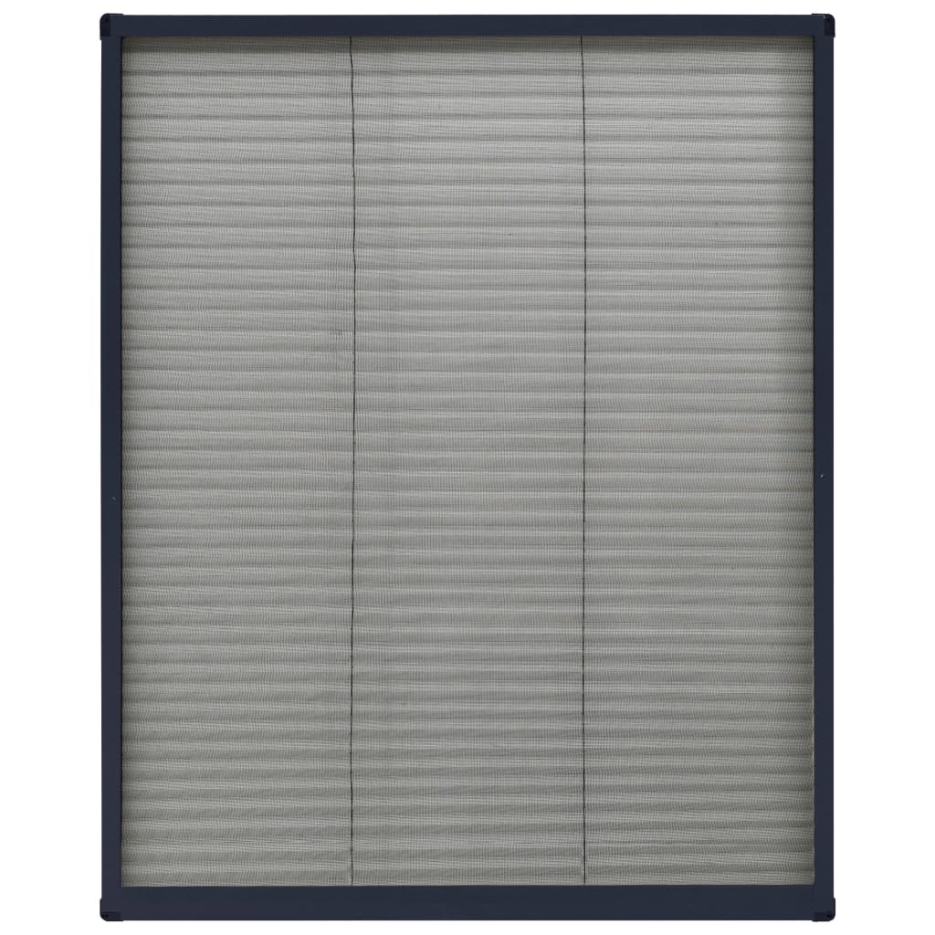 vidaXL Insektenschutz-Plissee für Fenster Aluminium Anthrazit 60x80cm