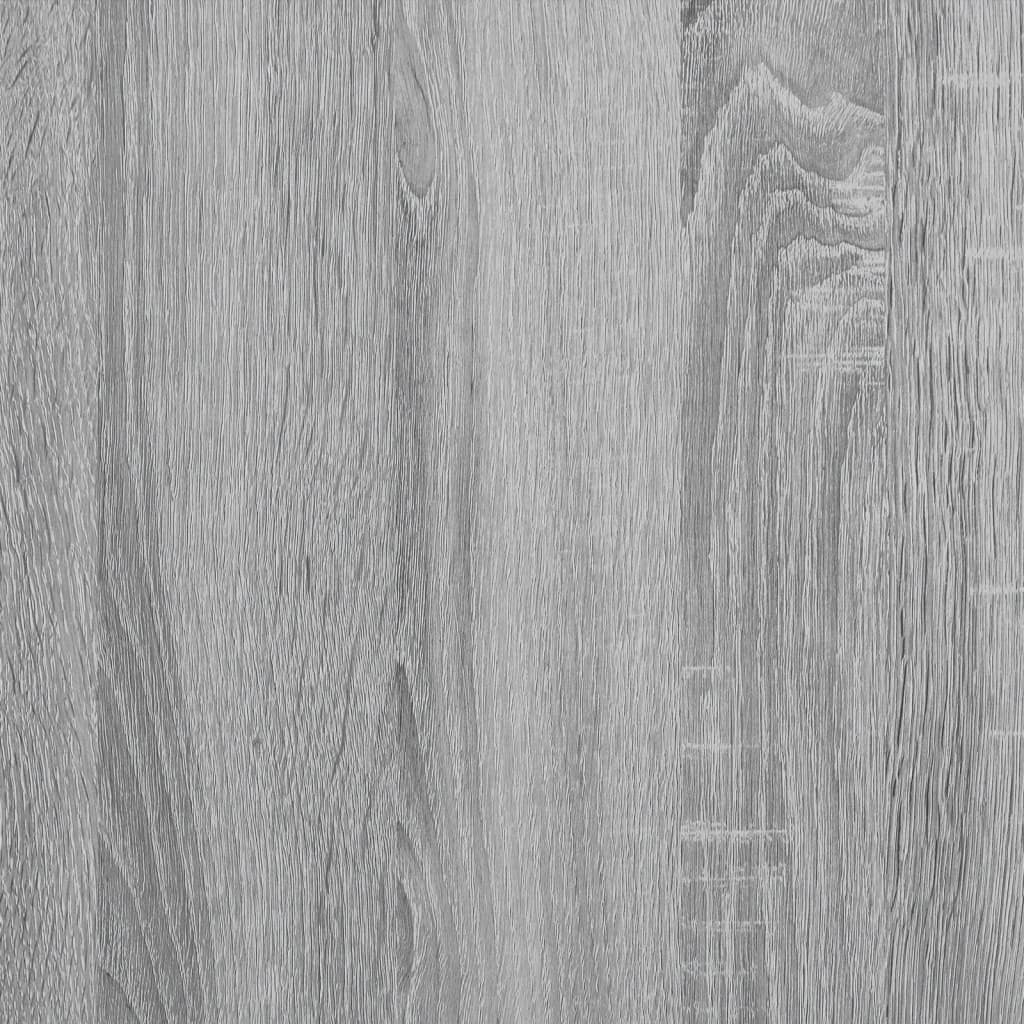 vidaXL Bettgestell Grau Sonoma 120x190 cm Holzwerkstoff und Metall