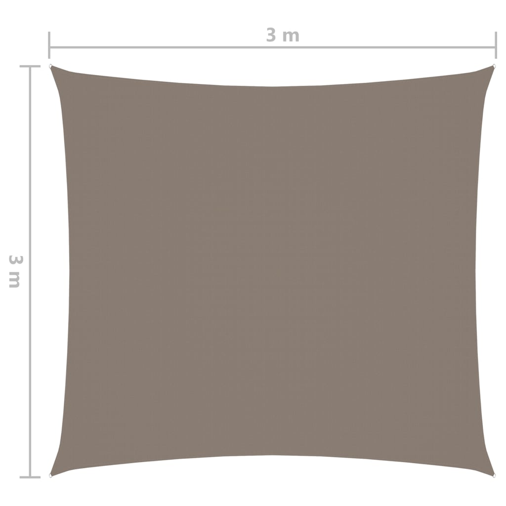 vidaXL Sonnensegel Oxford-Gewebe Quadratisch 3x3 m Taupe