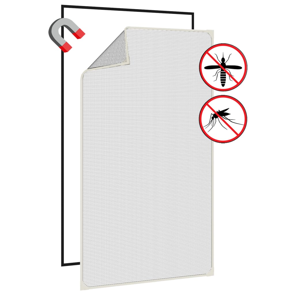 vidaXL Magnet-Insektenschutz für Fenster Weiß 130x150 cm