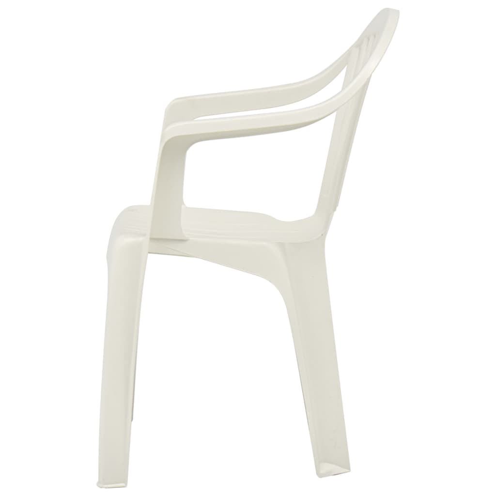 vidaXL Stapelbare Gartenstühle 45 Stk. Kunststoff Weiß