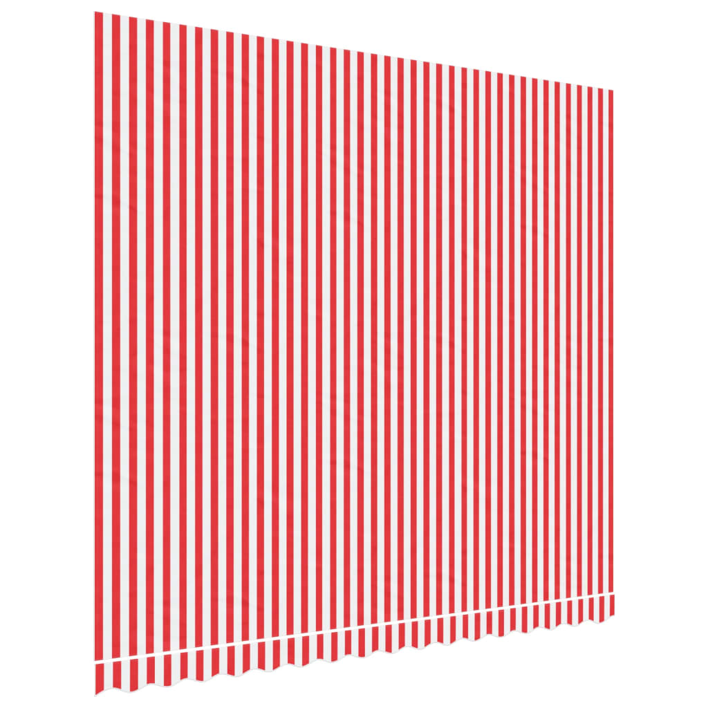 vidaXL Markisenbespannung Rot und Weiß Gestreift 4x3,5 m
