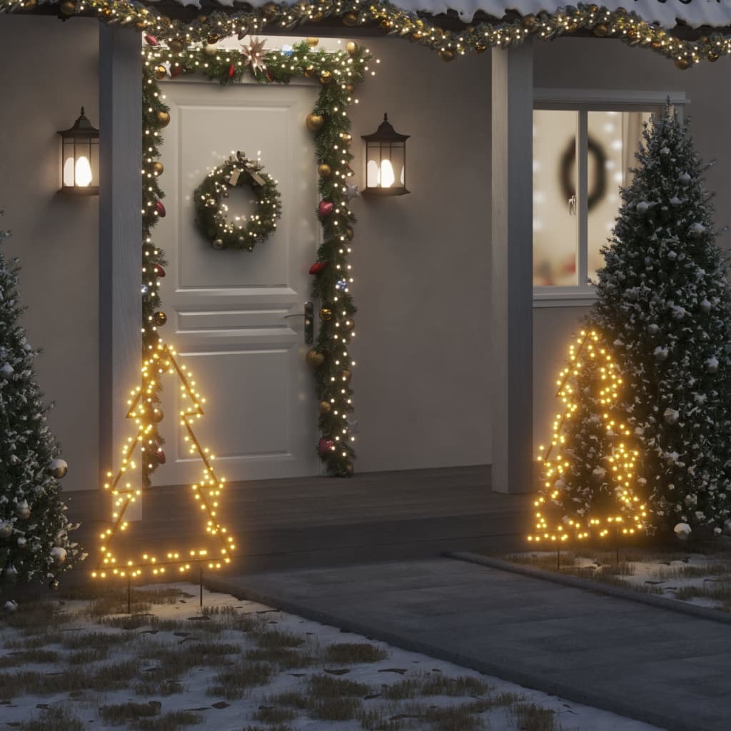 vidaXL Weihnachtsbaum mit Erdspießen und 115 LEDs 90 cm