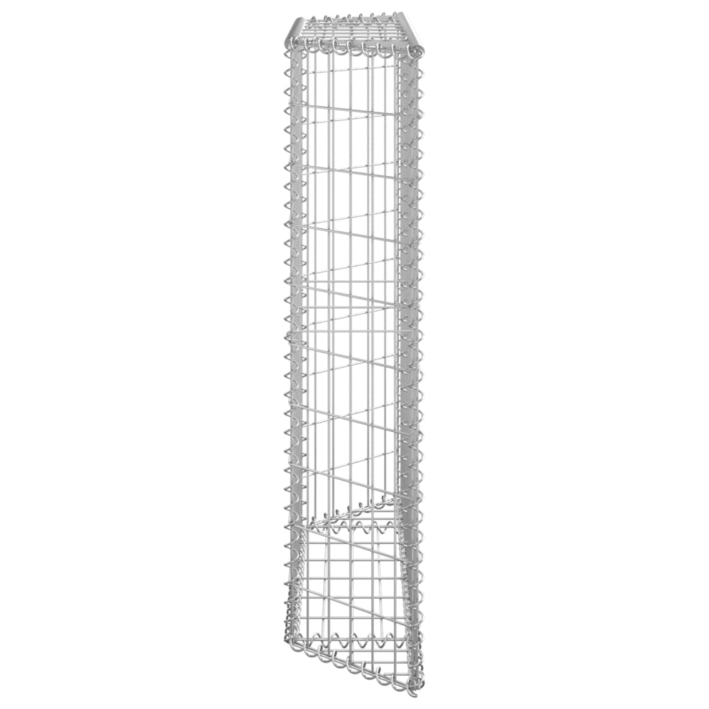 vidaXL Gabionen-Hochbeet Trapezform Verzinkter Stahl 100x20x100 cm