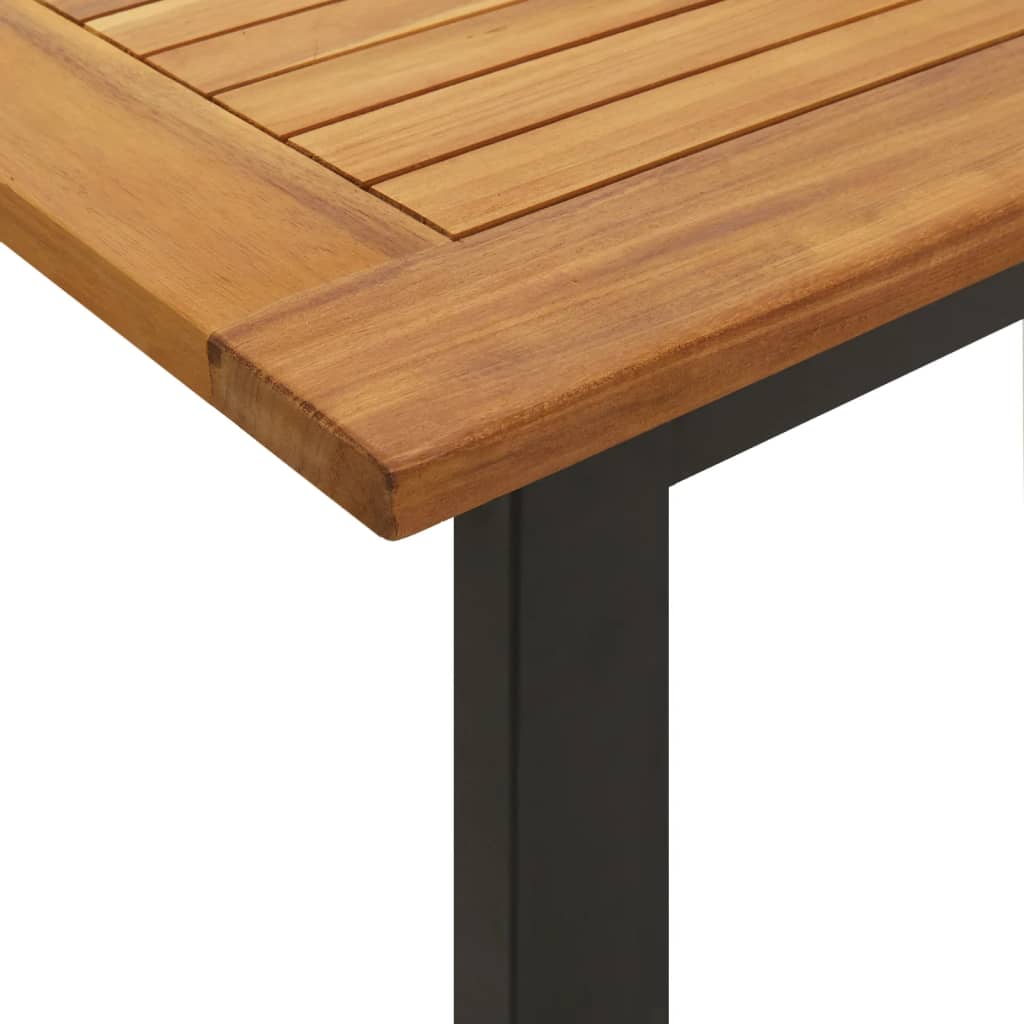 vidaXL Gartentisch mit Beinen in U-Form 140×80×75 cm Massivholz Akazie