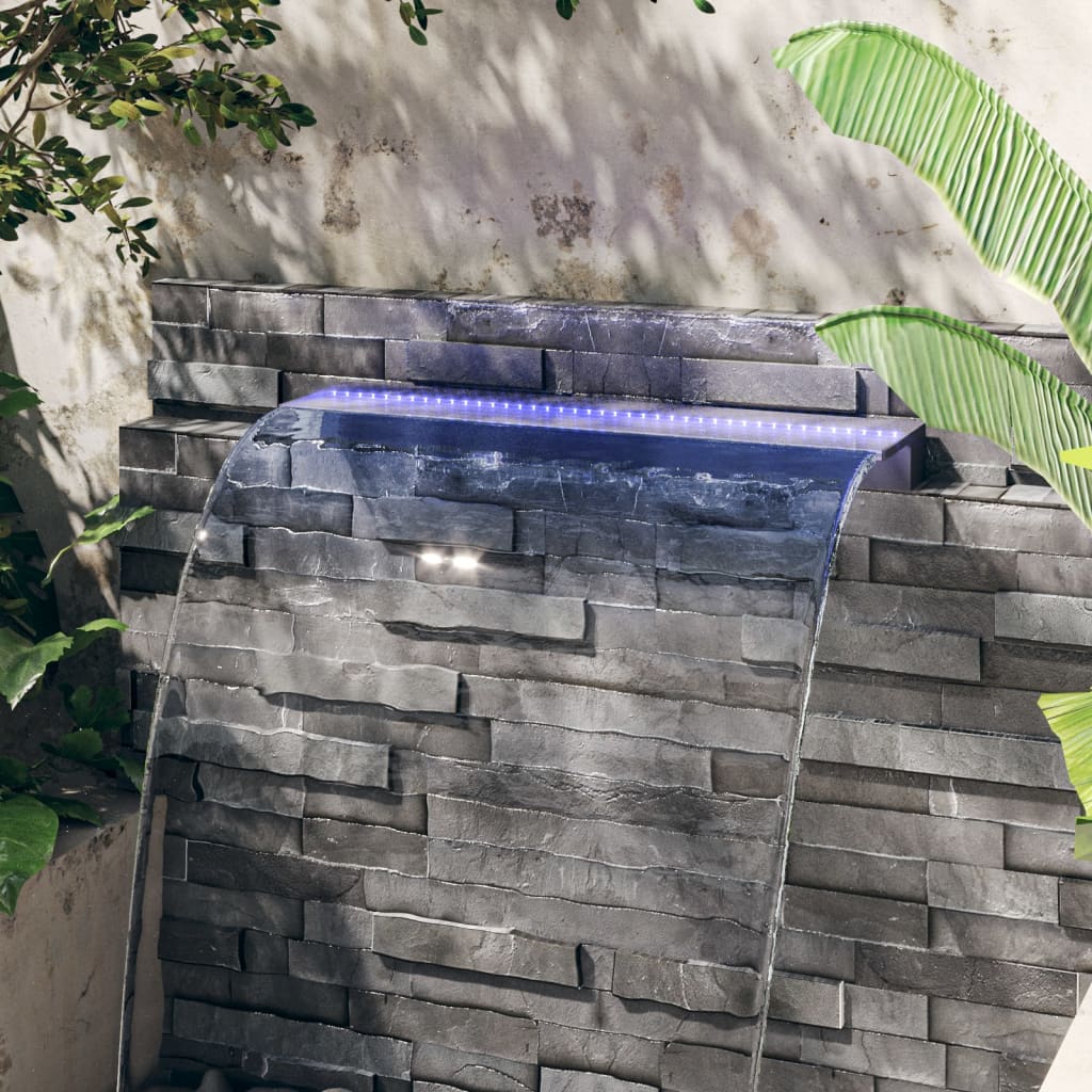 vidaXL Wasserfall-Element mit RGB LEDs Acryl 108 cm