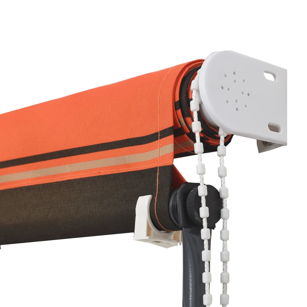 vidaXL Einziehbare Markise mit LED 300×150 cm Orange und Braun