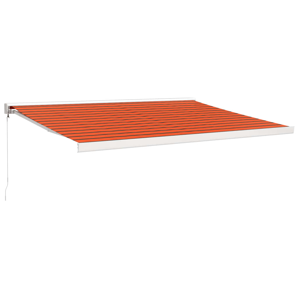 vidaXL Markise Einziehbar Orange und Braun 4,5x3 m Stoff und Aluminium