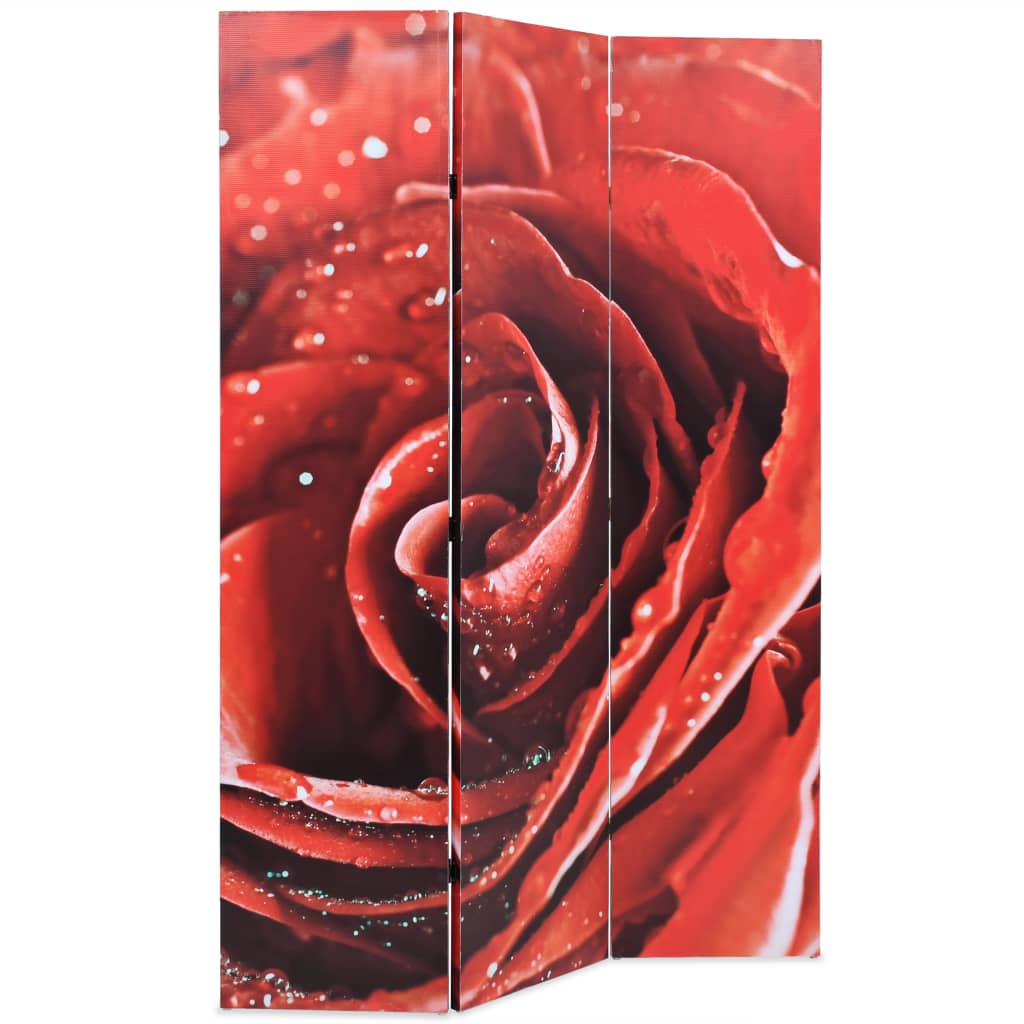 vidaXL Raumteiler klappbar 120 x 170 cm Rose Rot