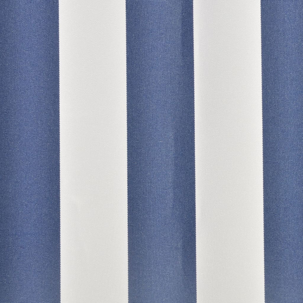 vidaXL Markisenbespannung Canvas Blau & Weiß 6x3 m (ohne Rahmen)