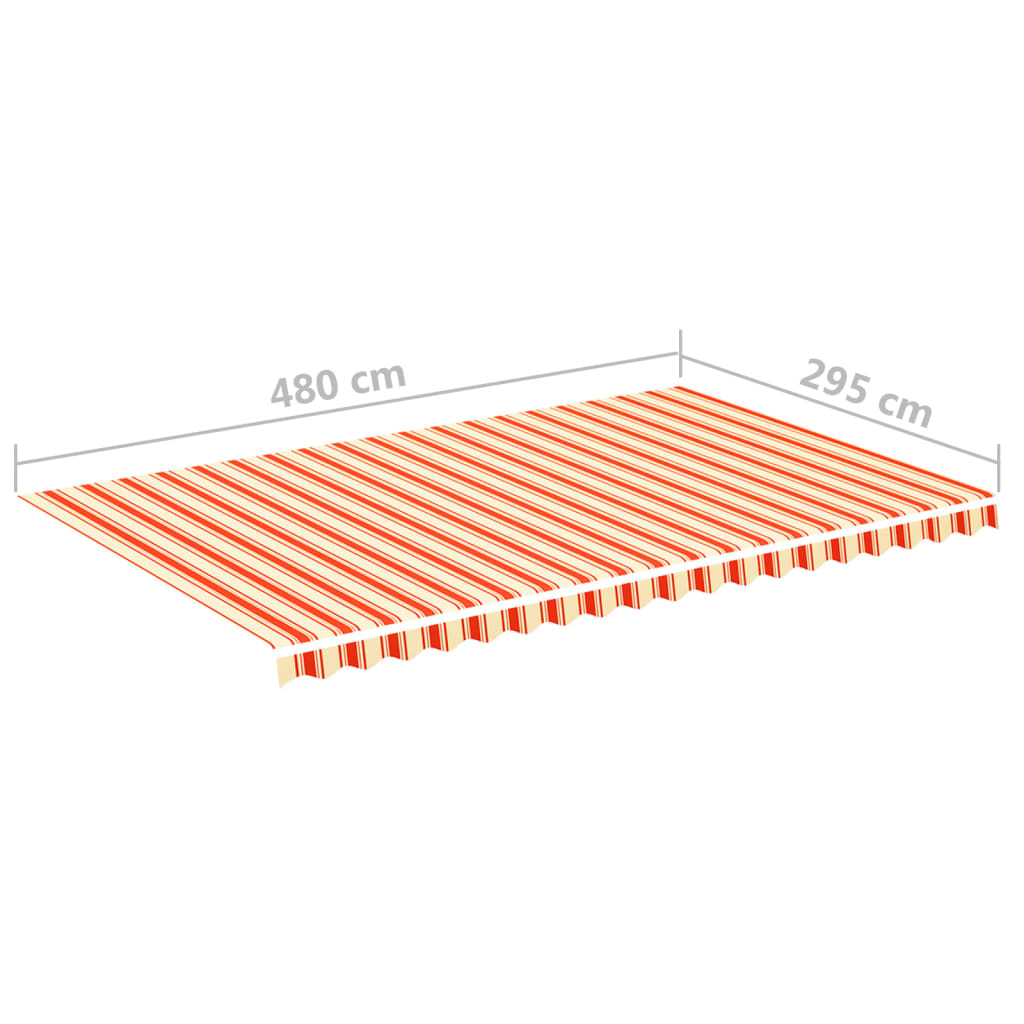 vidaXL Markisenbespannung Gelb und Orange 5x3 m