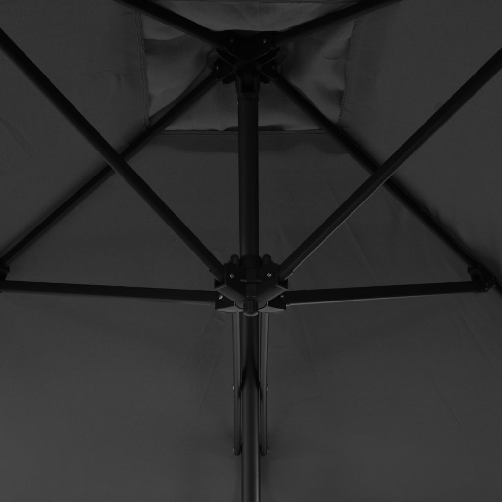 vidaXL Sonnenschirm mit Stahlmast 300 cm Anthrazit