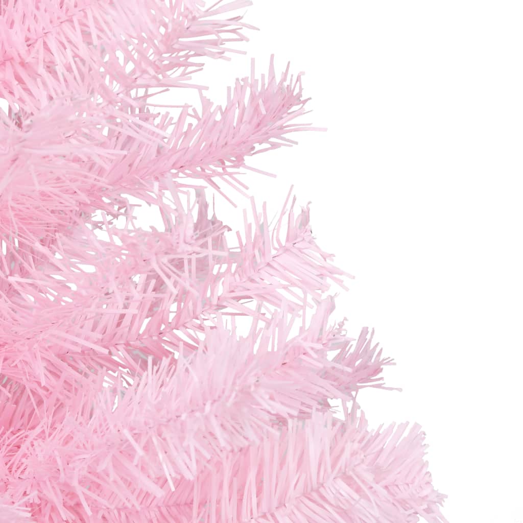 vidaXL Künstlicher Weihnachtsbaum mit Beleuchtung & Ständer Rosa 210cm