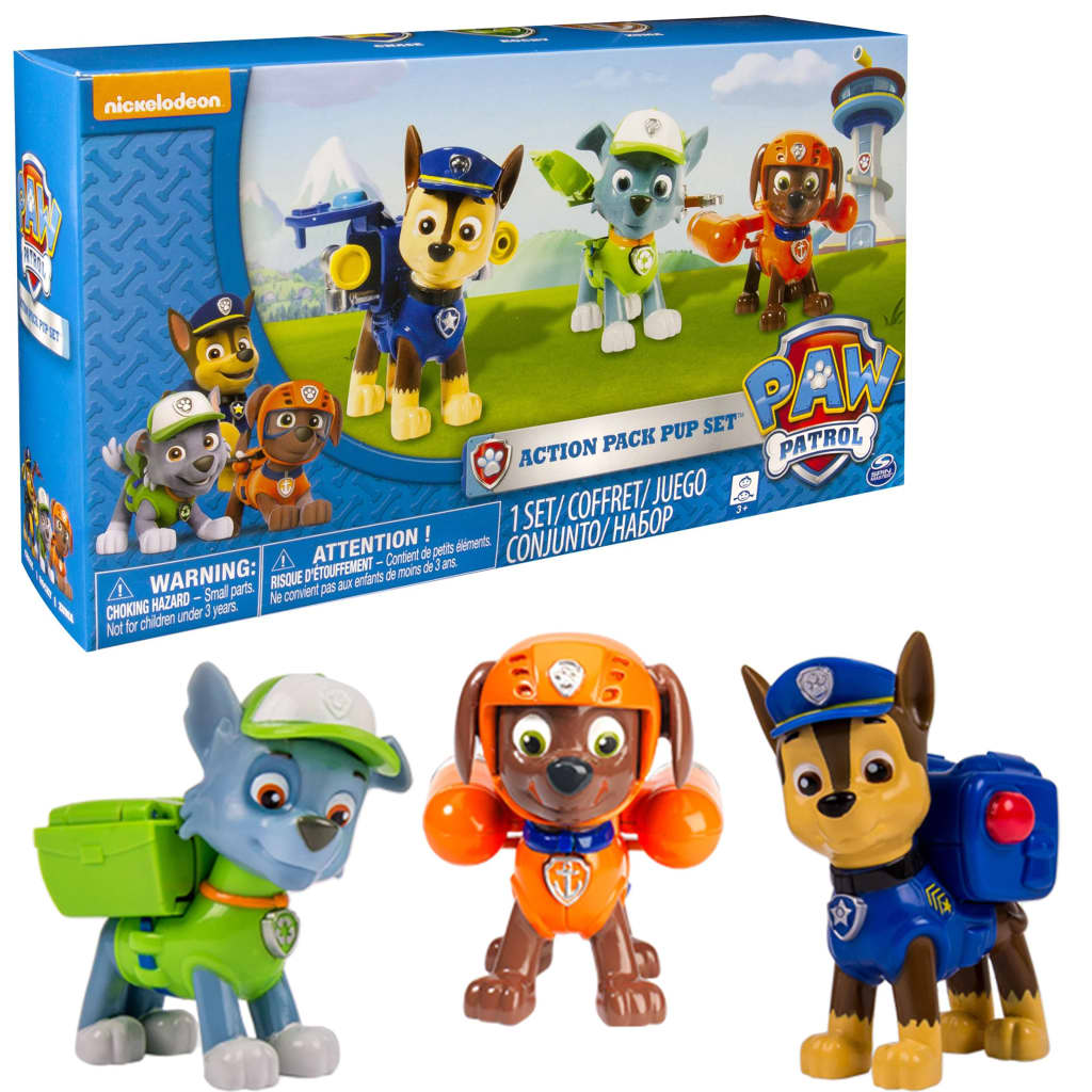 Paw Patrol Action-Pack Welpen Rocky/Zuma/Chase
